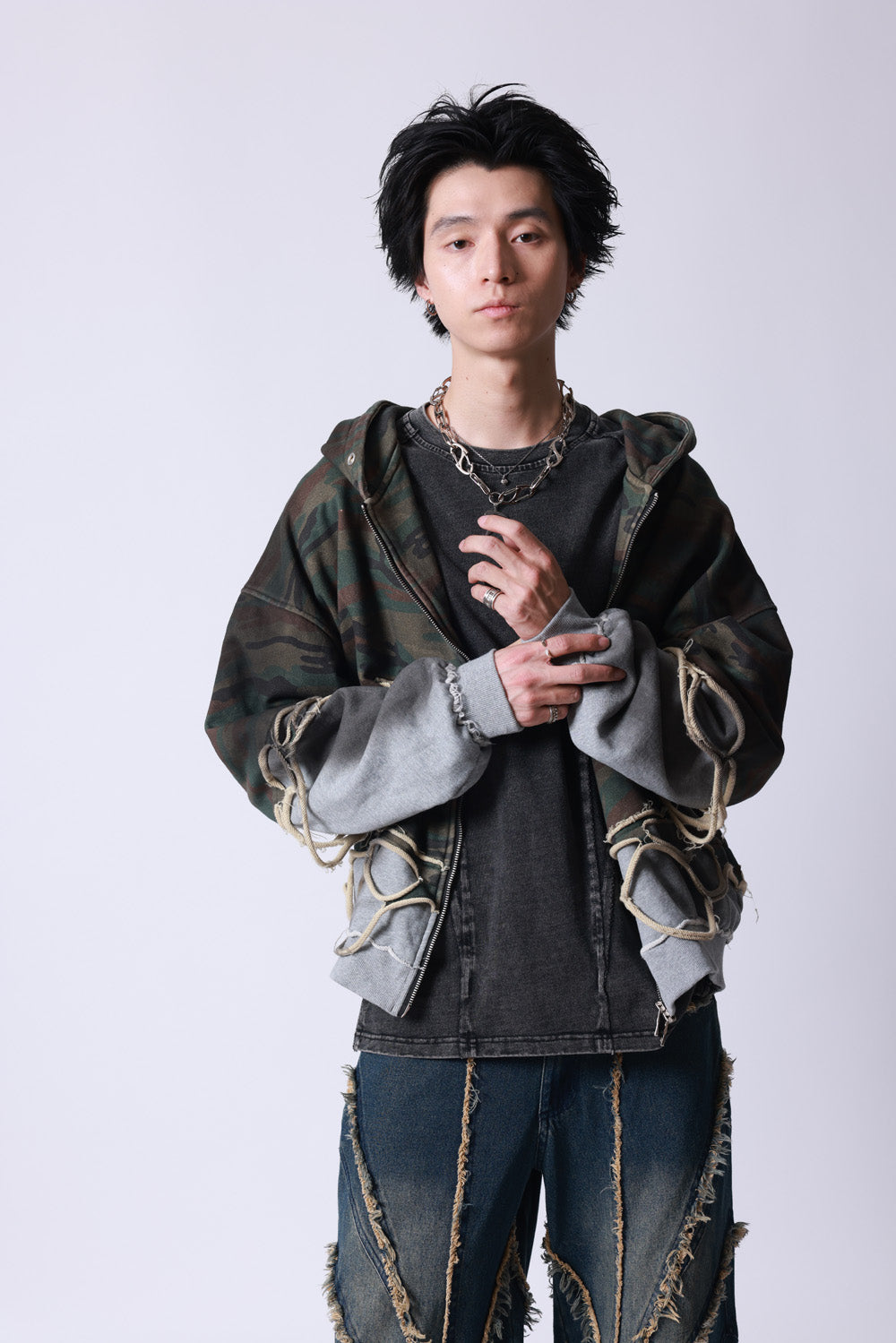 【P.N UNDERGROUND】レイヤーダメージ ZIP PK (745408)