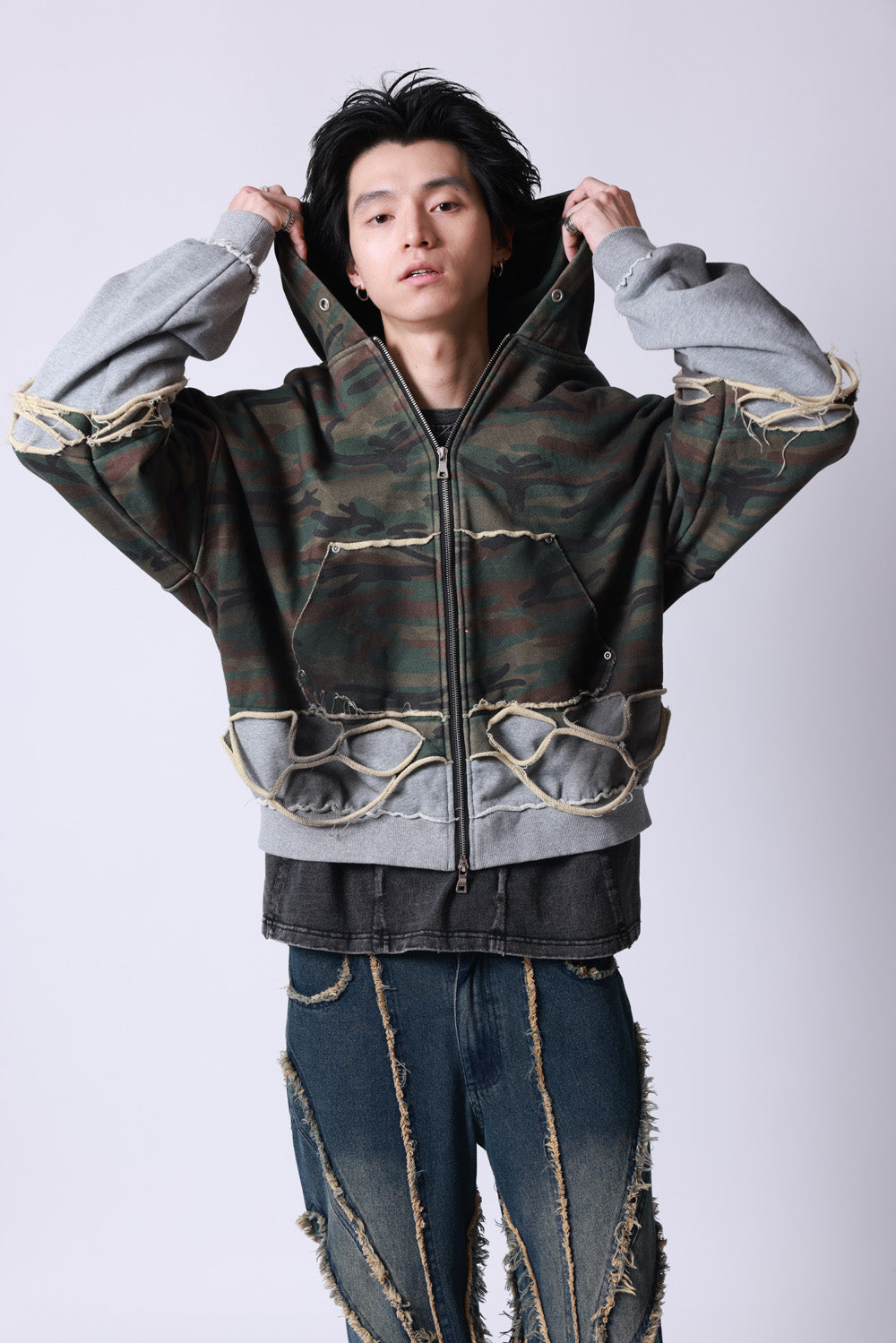 【P.N UNDERGROUND】レイヤーダメージ ZIP PK (745408)