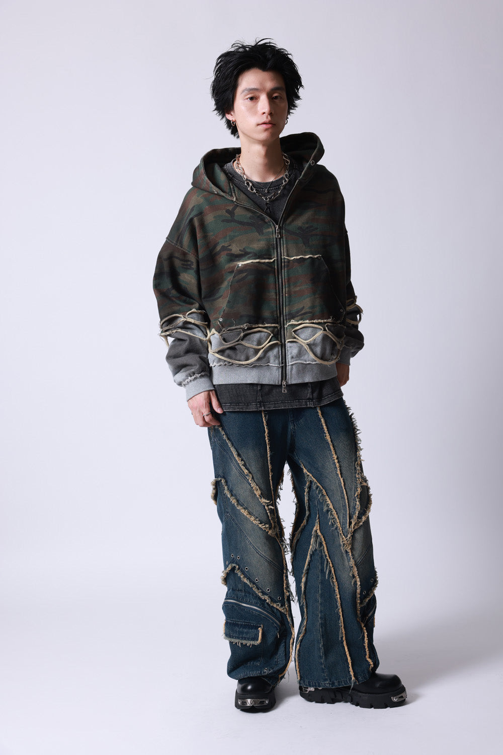 【P.N UNDERGROUND】レイヤーダメージ ZIP PK (745408)