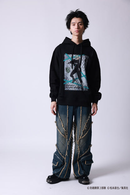 【P.N UNDERGROUND×怪獣８号】市川 レノ ダメージ パーカー (745507)