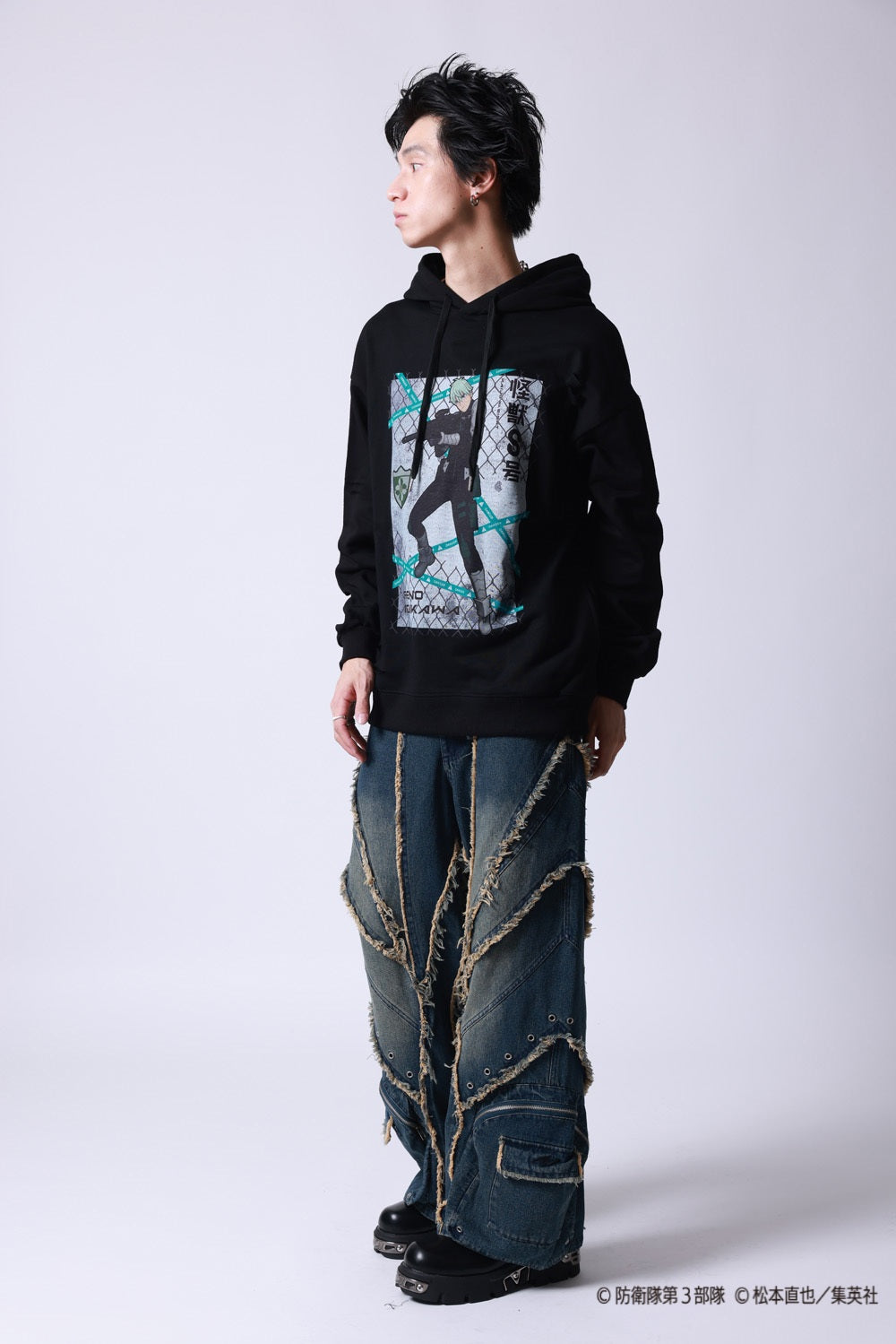 【P.N UNDERGROUND×怪獣８号】市川 レノ ダメージ パーカー (745507)