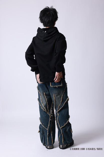 【P.N UNDERGROUND×怪獣８号】市川 レノ ダメージ パーカー (745507)