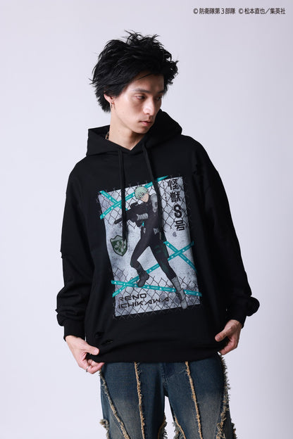 【P.N UNDERGROUND×怪獣８号】市川 レノ ダメージ パーカー (745507)