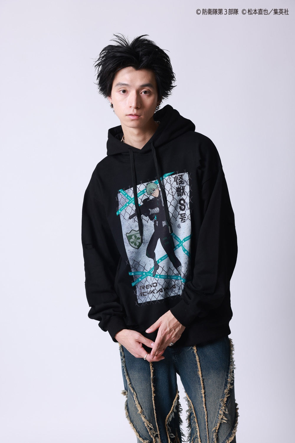 【P.N UNDERGROUND×怪獣８号】市川 レノ ダメージ パーカー (745507)