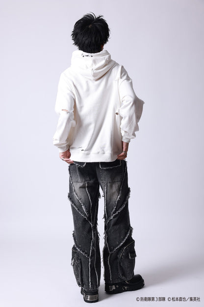 【P.N UNDERGROUND×怪獣８号】市川 レノ ダメージ パーカー (745507)