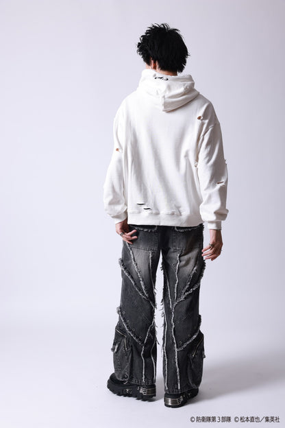 【P.N UNDERGROUND×怪獣８号】市川 レノ ダメージ パーカー (745507)