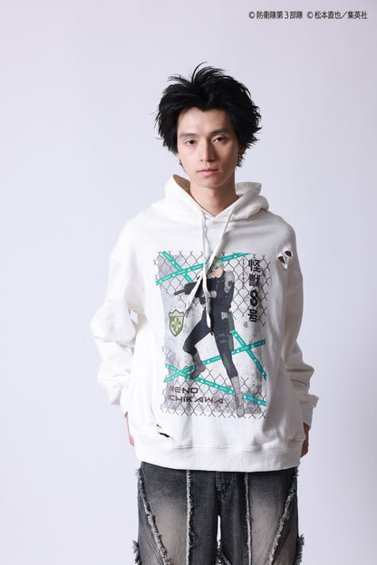 【P.N UNDERGROUND×怪獣８号】市川 レノ ダメージ パーカー (745507)