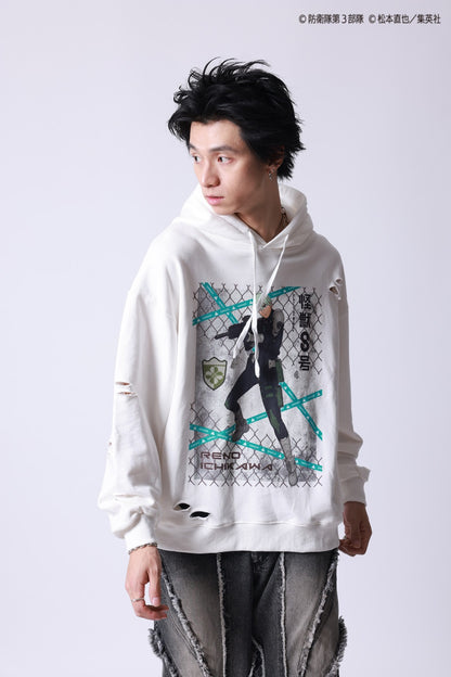 【P.N UNDERGROUND×怪獣８号】市川 レノ ダメージ パーカー (745507)