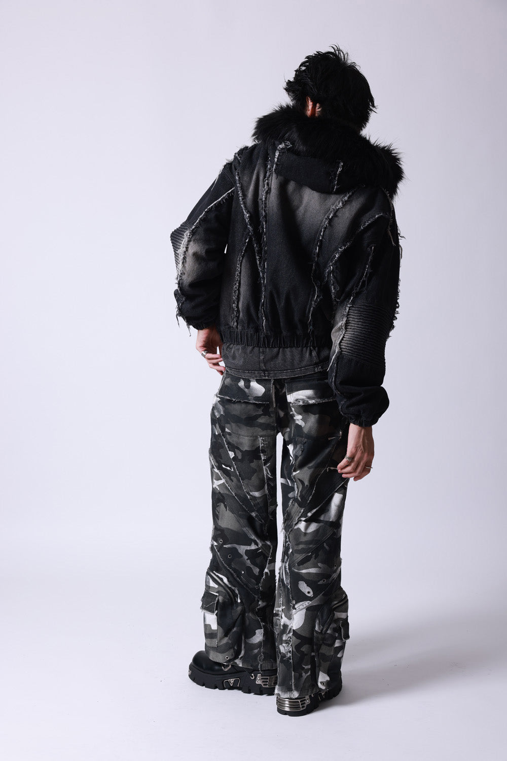 【P.N UNDERGROUND】ファー脱着デニムフードBZ (745409)