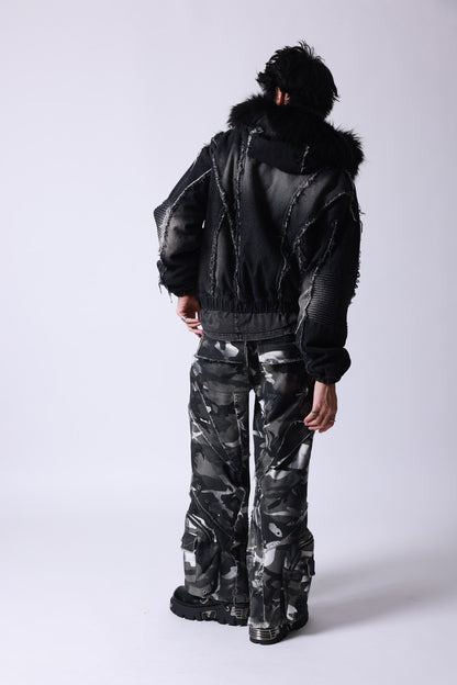 【P.N UNDERGROUND】ファー脱着デニムフードBZ (745409)