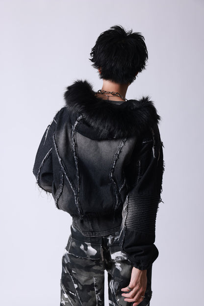 【P.N UNDERGROUND】ファー脱着デニムフードBZ (745409)