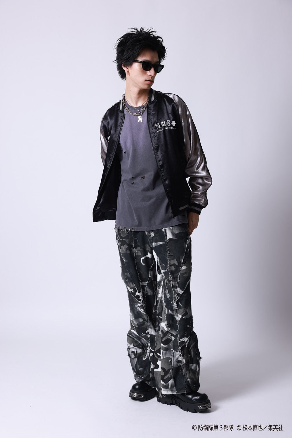 P.N UNDERGROUND＿怪獣8号】亜白 ミナ リバーシブルスカジャン