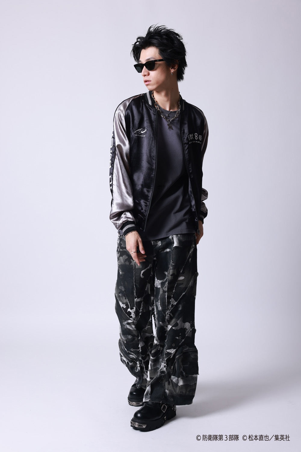 【P.N UNDERGROUND×怪獣８号】亜白 ミナ リバーシブルスカジャン (745101)