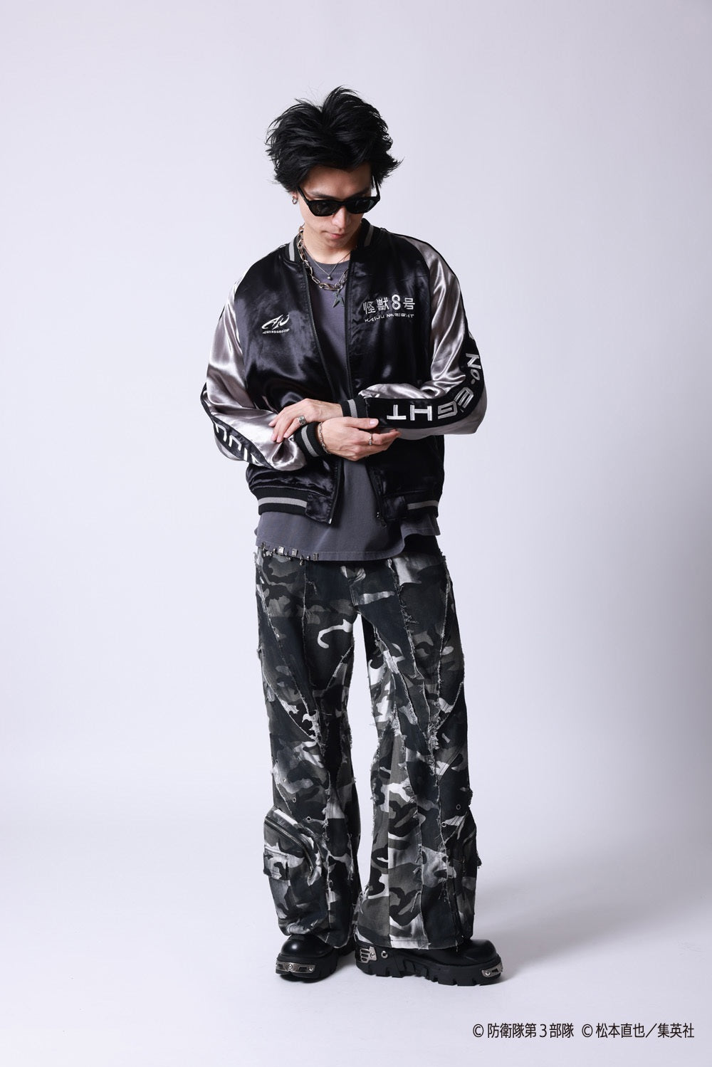 【P.N UNDERGROUND×怪獣８号】亜白 ミナ リバーシブルスカジャン (745101)