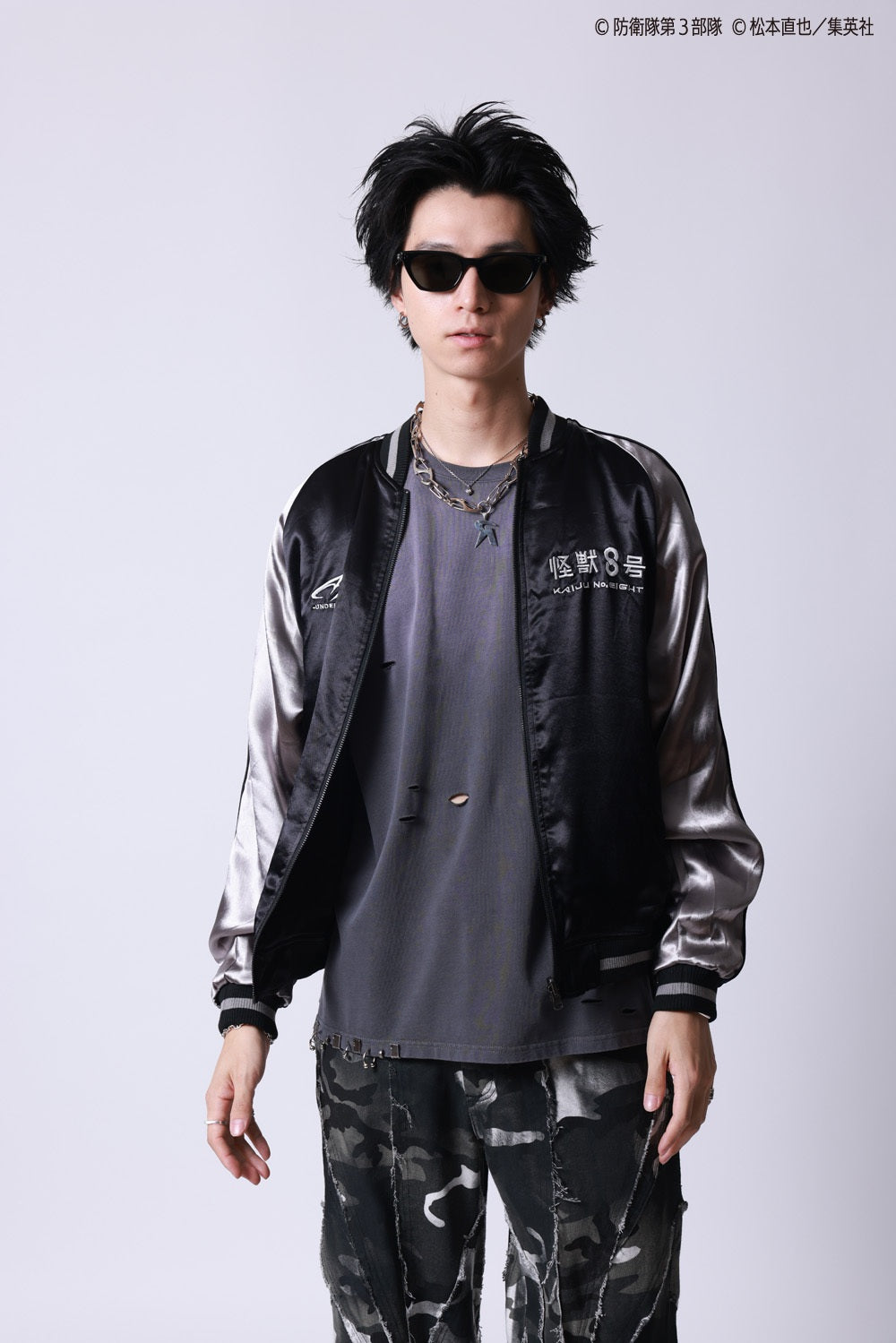 【P.N UNDERGROUND×怪獣８号】亜白 ミナ リバーシブルスカジャン (745101)