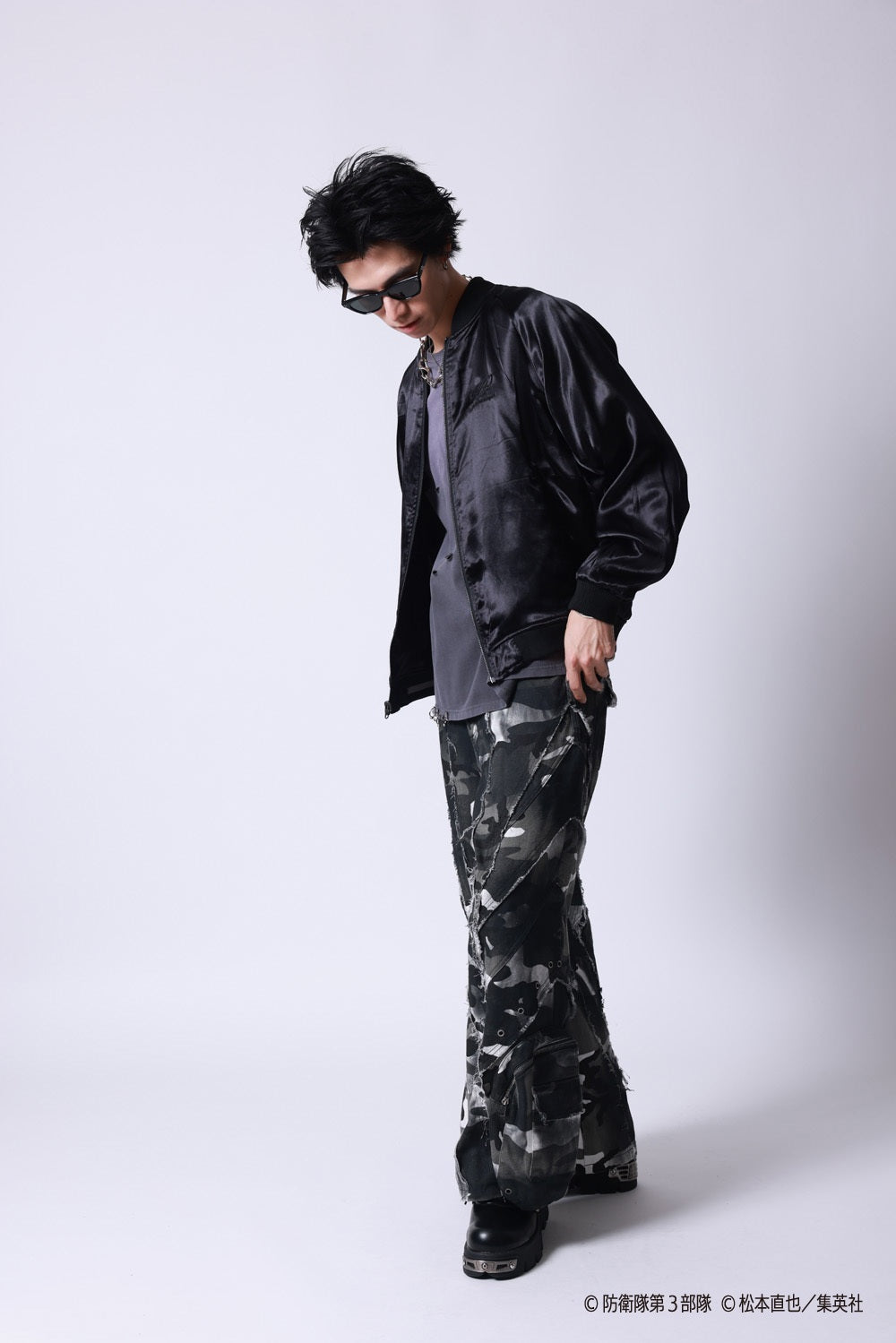 【P.N UNDERGROUND×怪獣８号】亜白 ミナ リバーシブルスカジャン (745101)