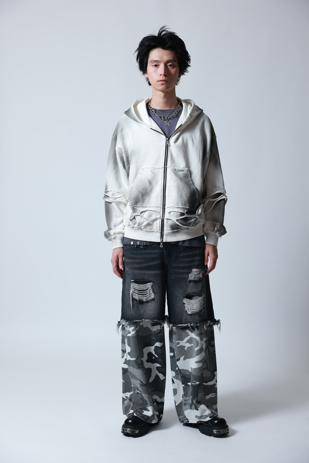 【P.N UNDERGROUND】レイヤーダメージ ZIP PK (745408)