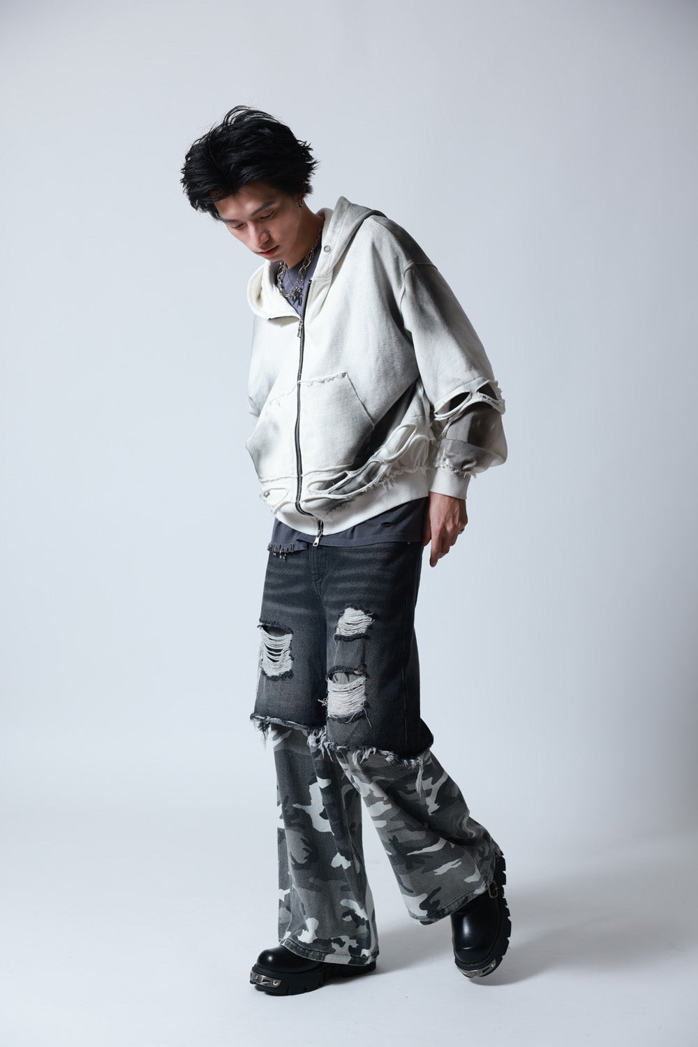 【P.N UNDERGROUND】レイヤーダメージ ZIP PK (745408)