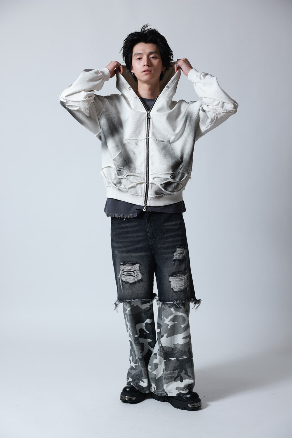 【P.N UNDERGROUND】レイヤーダメージ ZIP PK (745408)