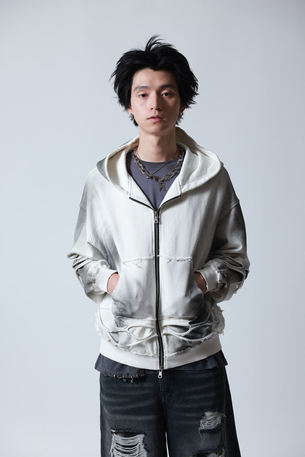 【P.N UNDERGROUND】レイヤーダメージ ZIP PK (745408)