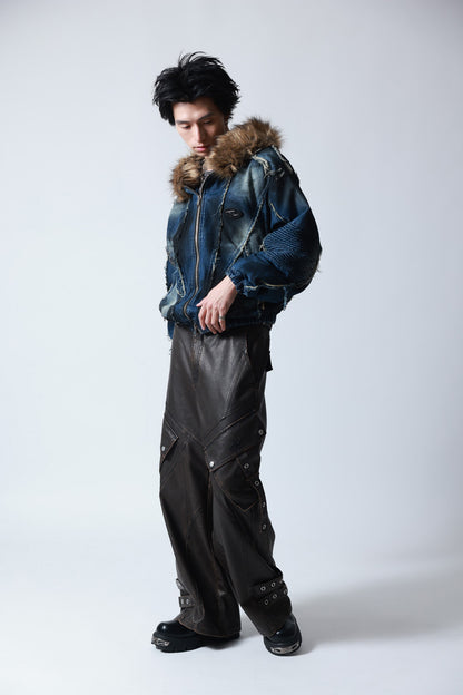 【P.N UNDERGROUND】ファー脱着デニムフードBZ (745409)