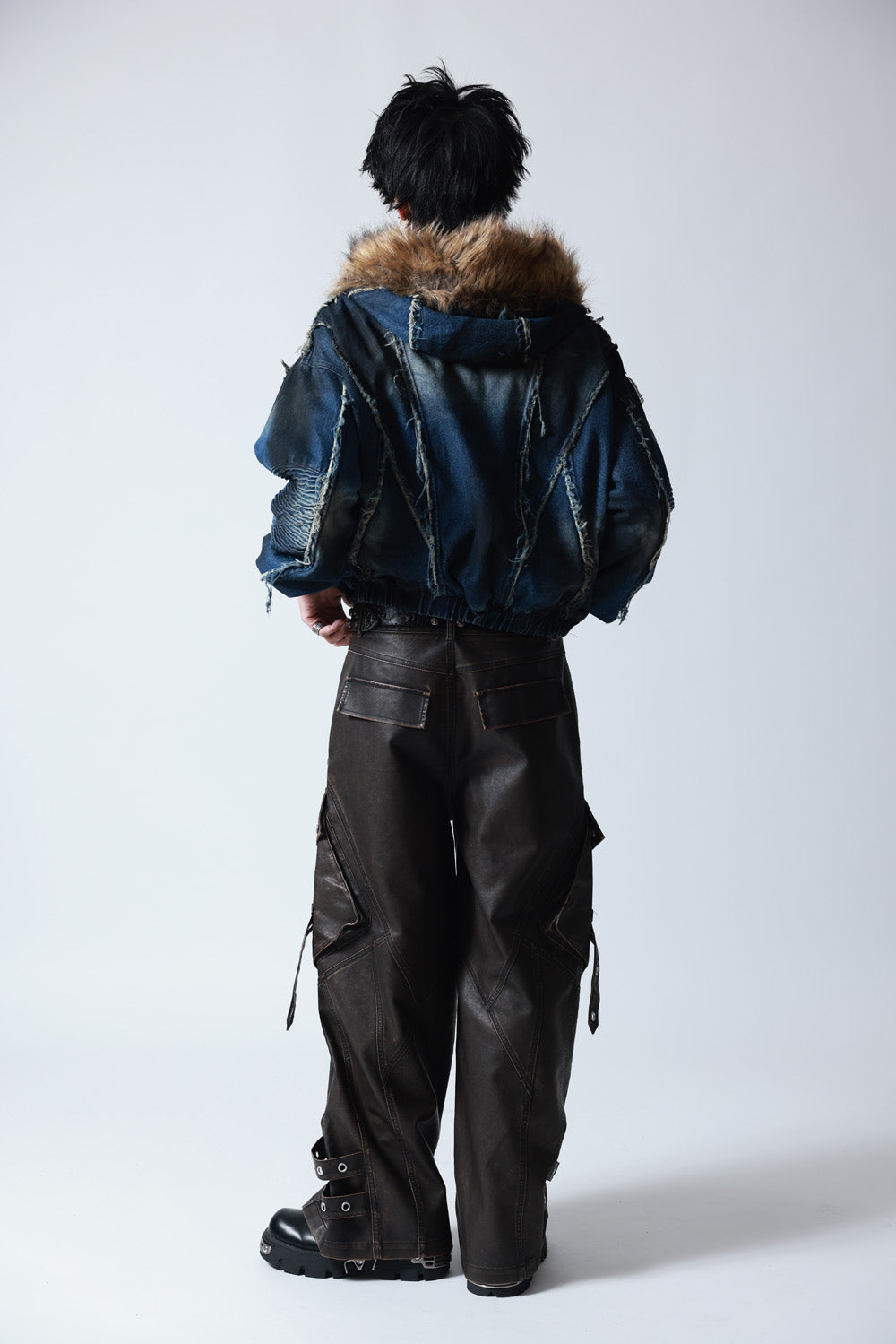 【P.N UNDERGROUND】ファー脱着デニムフードBZ (745409)