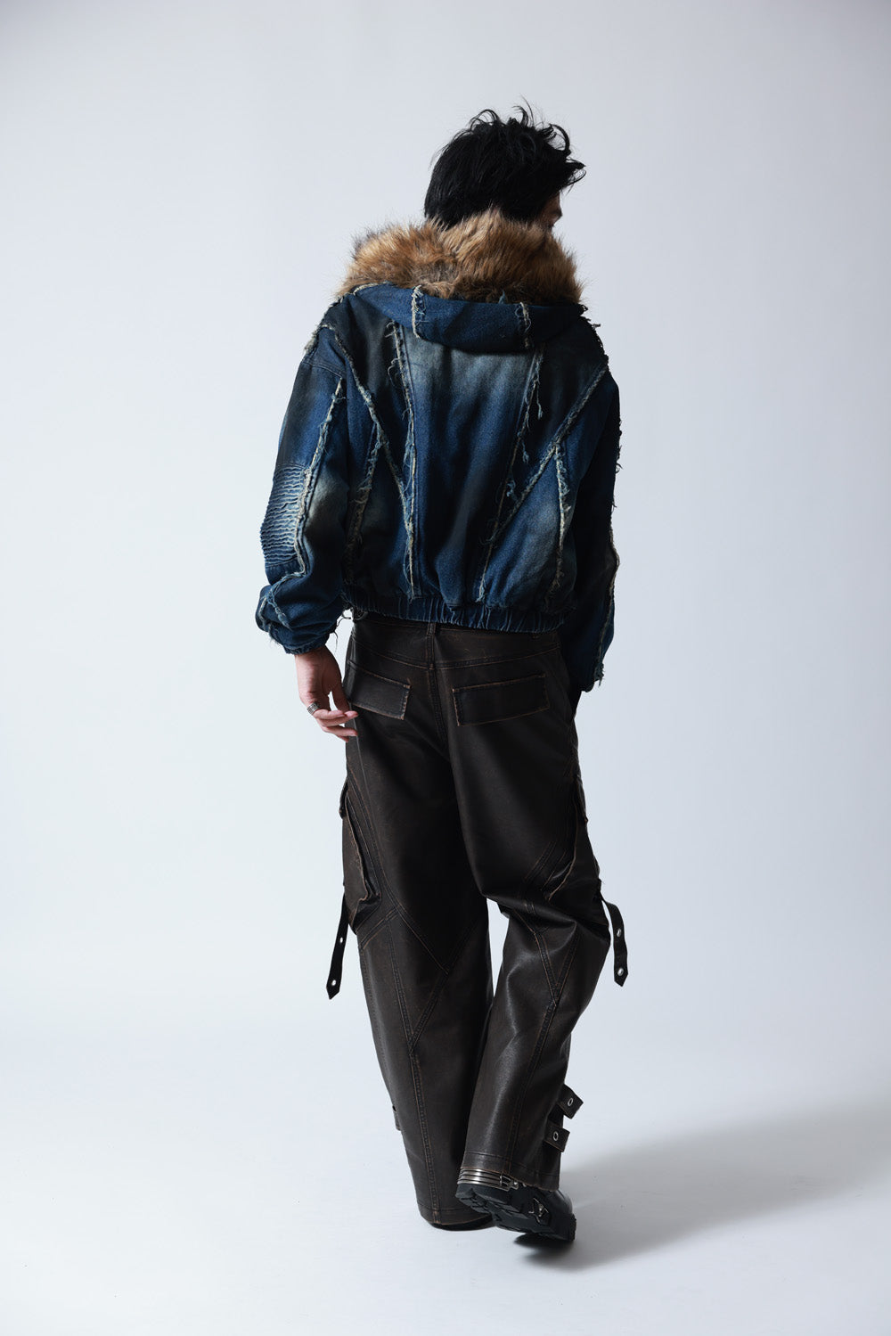 【P.N UNDERGROUND】ファー脱着デニムフードBZ (745409)