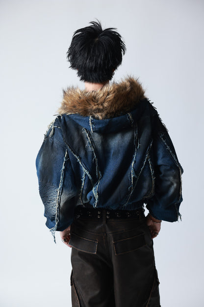 【P.N UNDERGROUND】ファー脱着デニムフードBZ (745409)