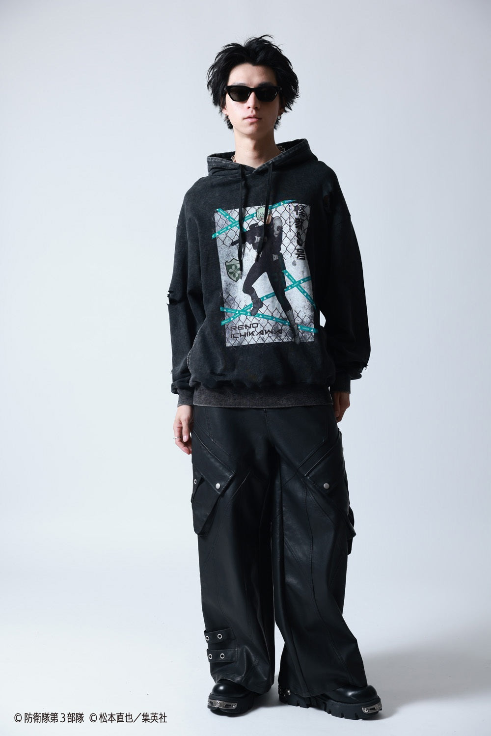 【P.N UNDERGROUND×怪獣８号】市川 レノ ダメージ パーカー (745507)