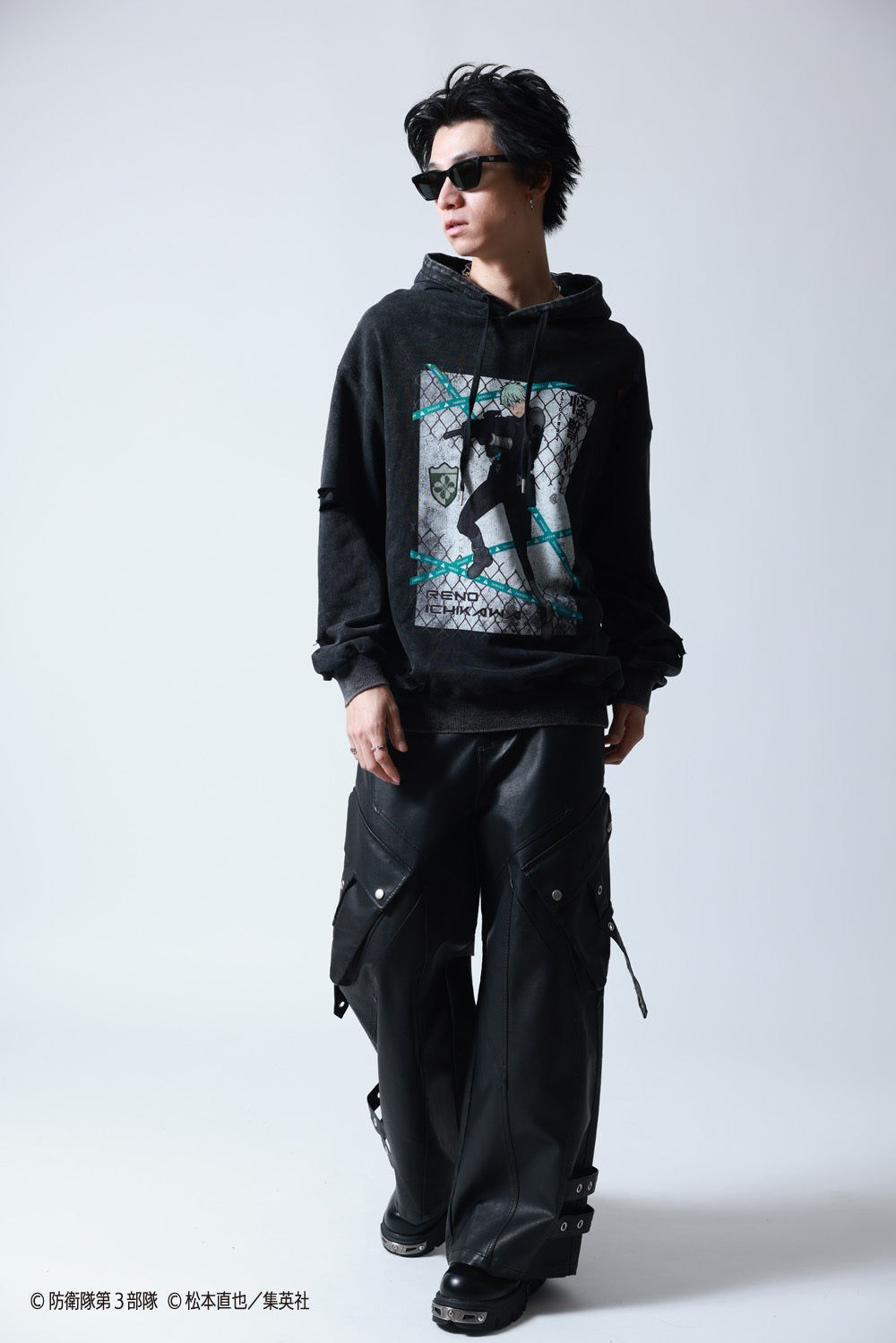 【P.N UNDERGROUND×怪獣８号】市川 レノ ダメージ パーカー (745507)