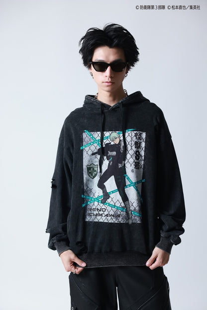 【P.N UNDERGROUND×怪獣８号】市川 レノ ダメージ パーカー (745507)