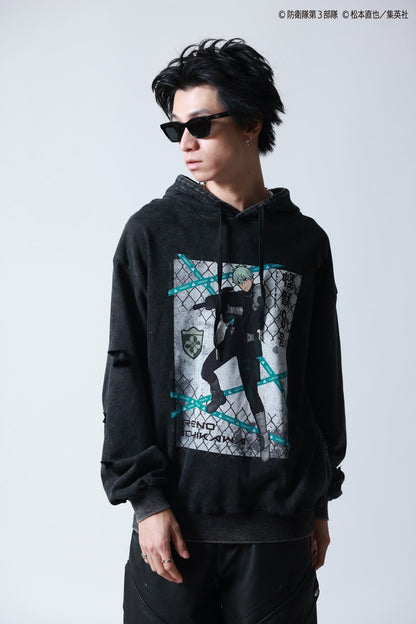 【P.N UNDERGROUND×怪獣８号】市川 レノ ダメージ パーカー (745507)