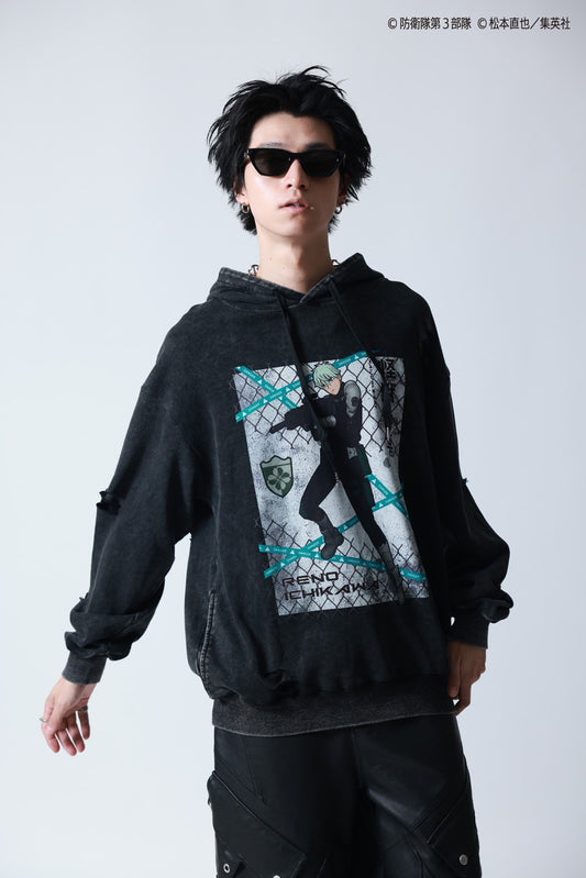 【P.N UNDERGROUND×怪獣８号】市川 レノ ダメージ パーカー (745507)