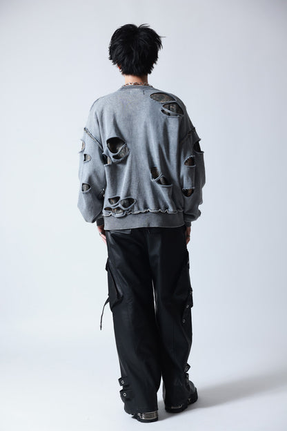 【P.N UNDERGROUND】ダメージレイヤード クルーネック (745404)