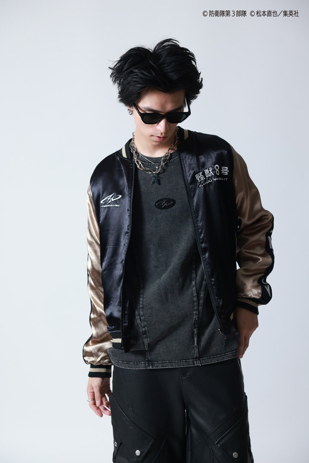 【P.N UNDERGROUND×怪獣８号】亜白 ミナ リバーシブルスカジャン (745101)