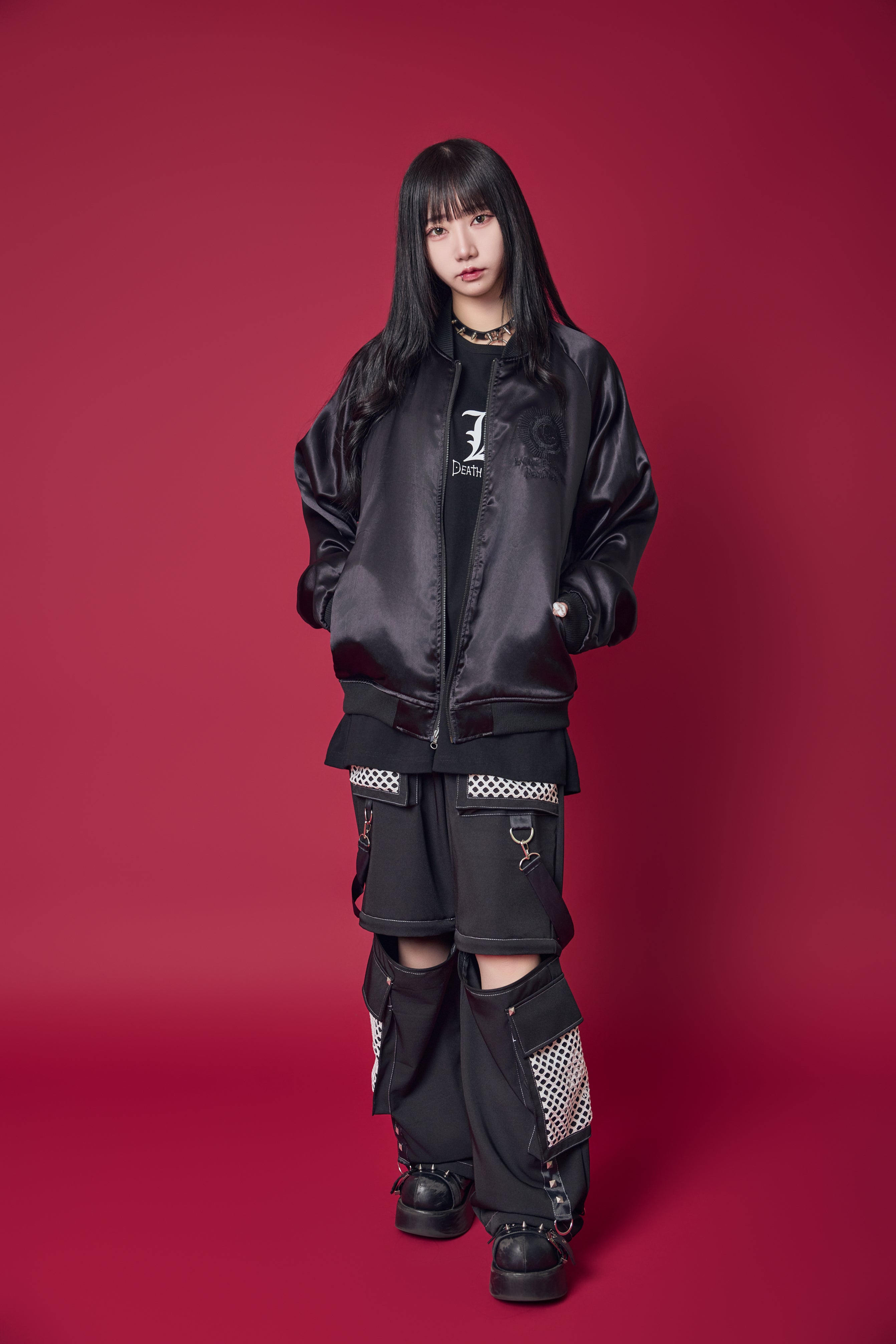 【P.N UNDERGROUND×DEATH NOTE】ミサ スカジャン P.N.UNDERGROUND × DEATH NOTE ミサ 刺繍 リバーシブル スカジャン