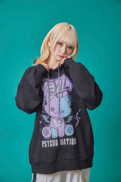 【PSYCHO NATION】× 寝田ルネ  DEVIL CATパーカー (745500)
