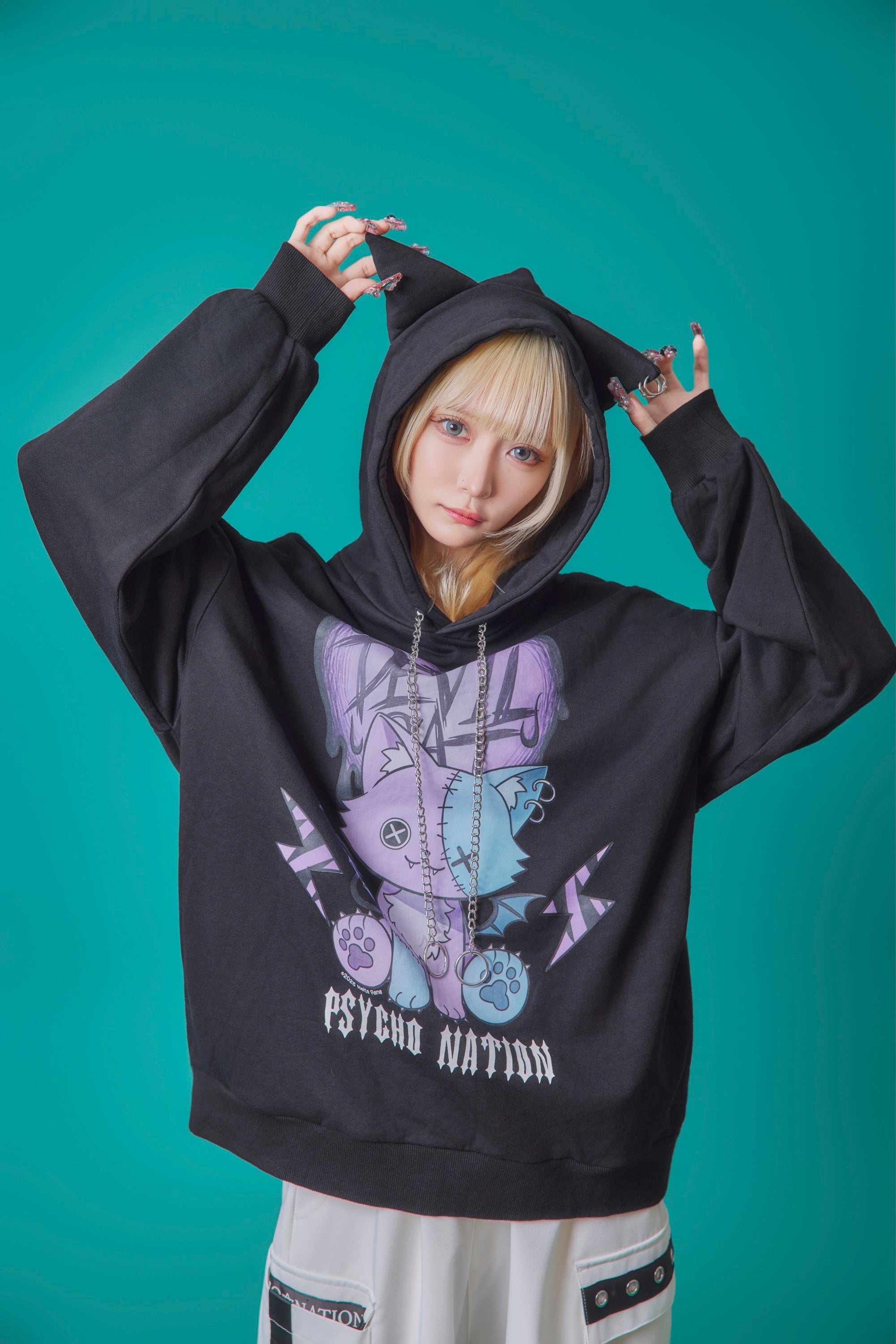 PSYCHO NATION】× 寝田ルネ DEVIL CATパーカー (745500) – ring official