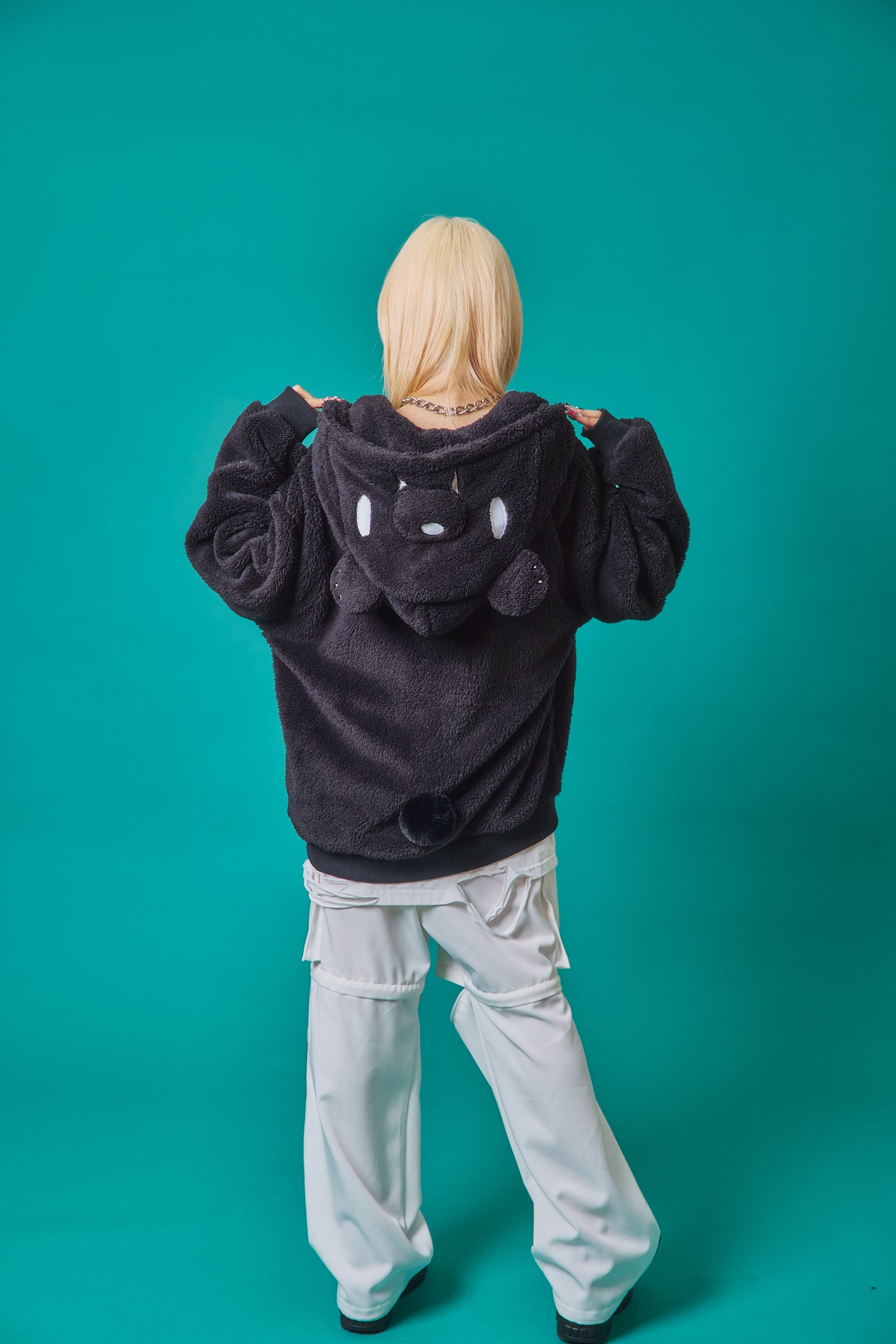 【PSYCHO NATION】クマ耳 ボア ZIP パーカー(745603)