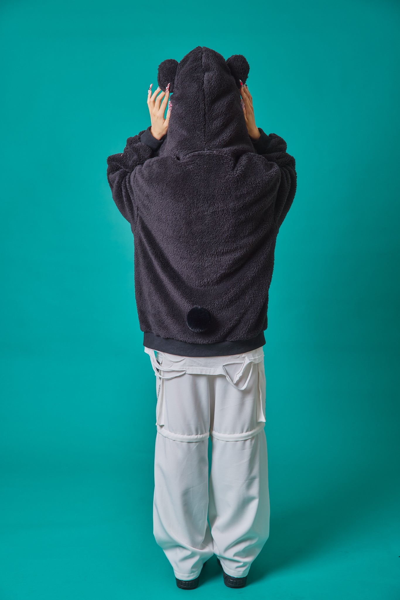 【PSYCHO NATION】クマ耳 ボア ZIP パーカー(745603)