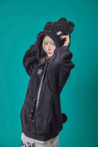 【PSYCHO NATION】クマ耳 ボア ZIP パーカー(745603)