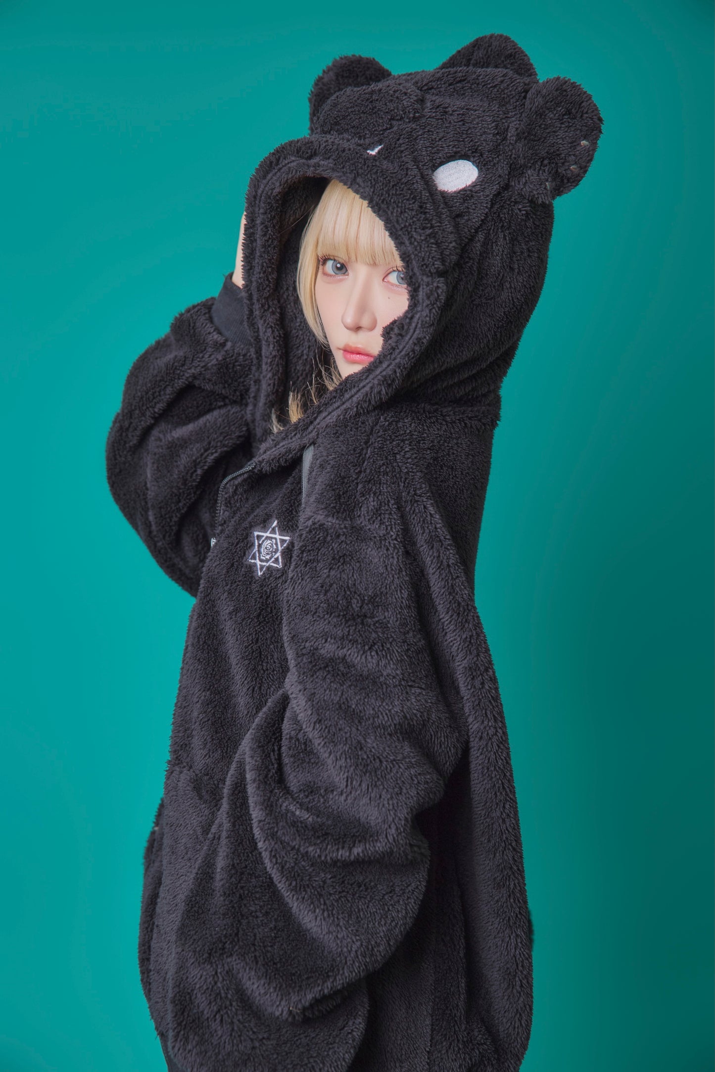 【PSYCHO NATION】クマ耳 ボア ZIP パーカー(745603)