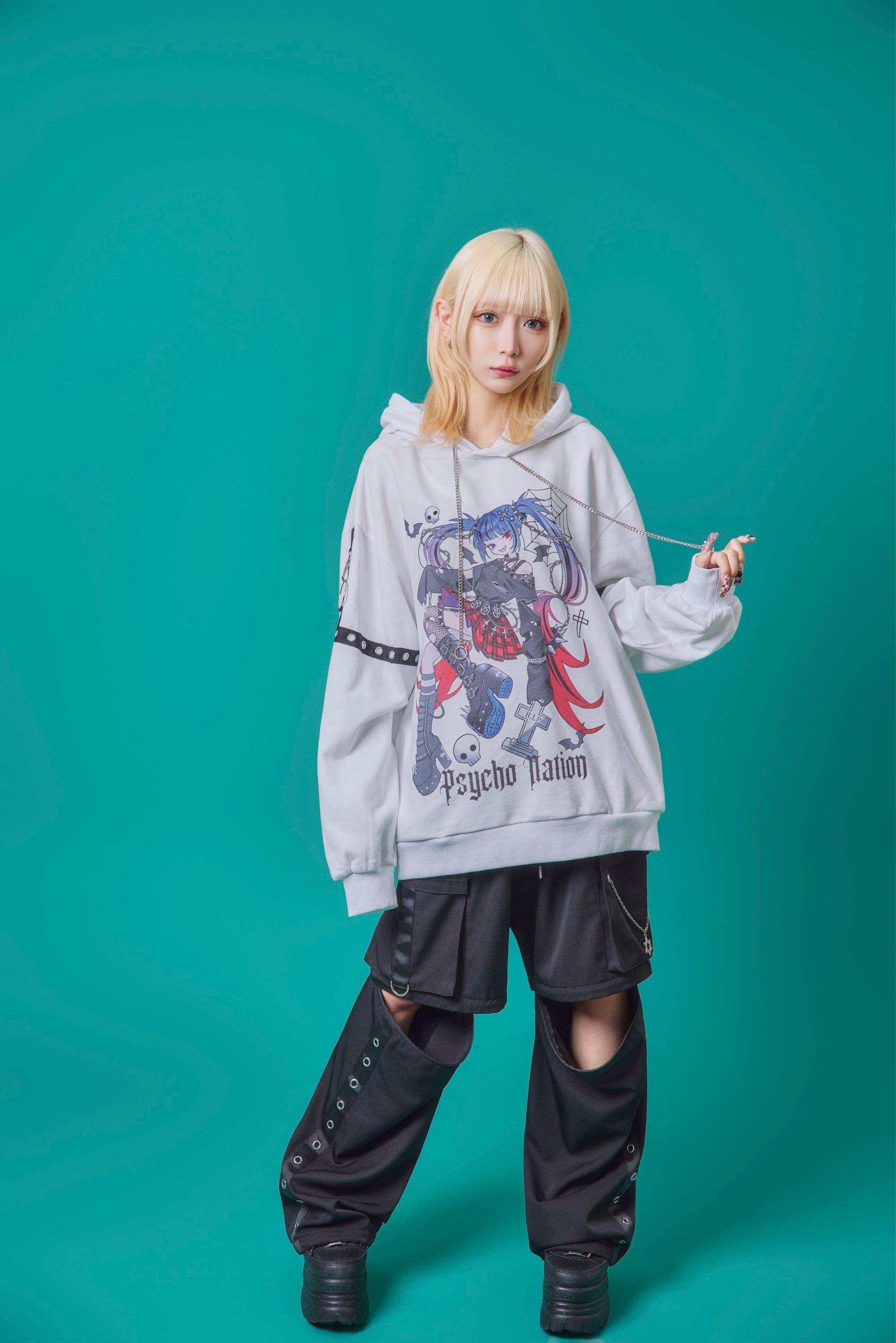 PSYCHO NATION】× 寝田ルネ パンクパーカー (735500) – ring official