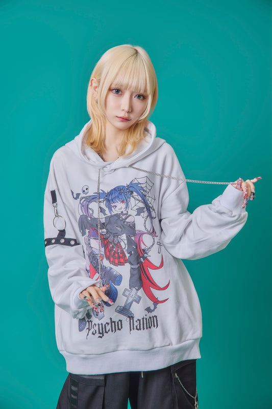 【PSYCHO NATION】× 寝田ルネ  パンクパーカー (735500)