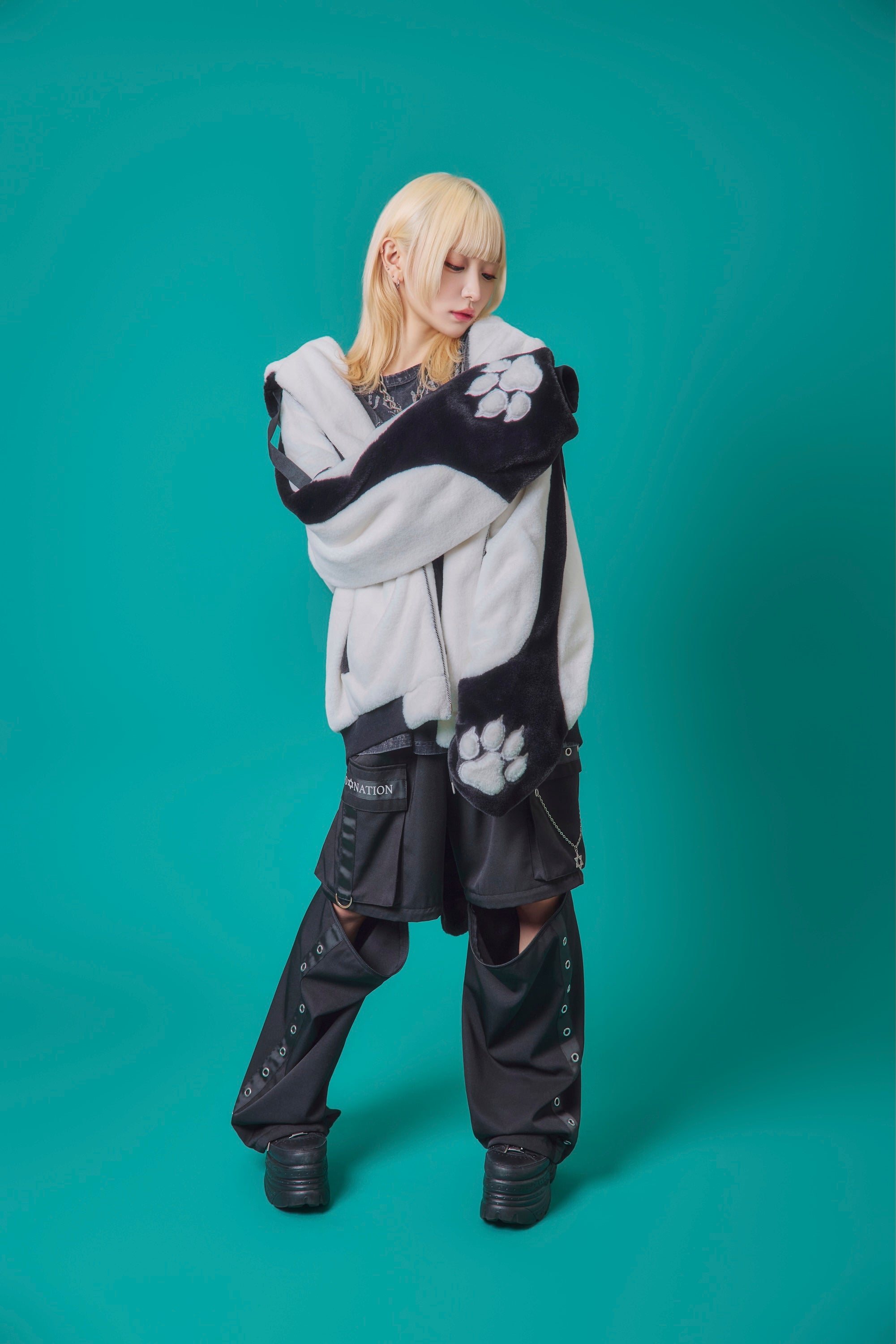 PSYCHO NATION】猫耳 ファーフードブルゾン(735403) – ring official