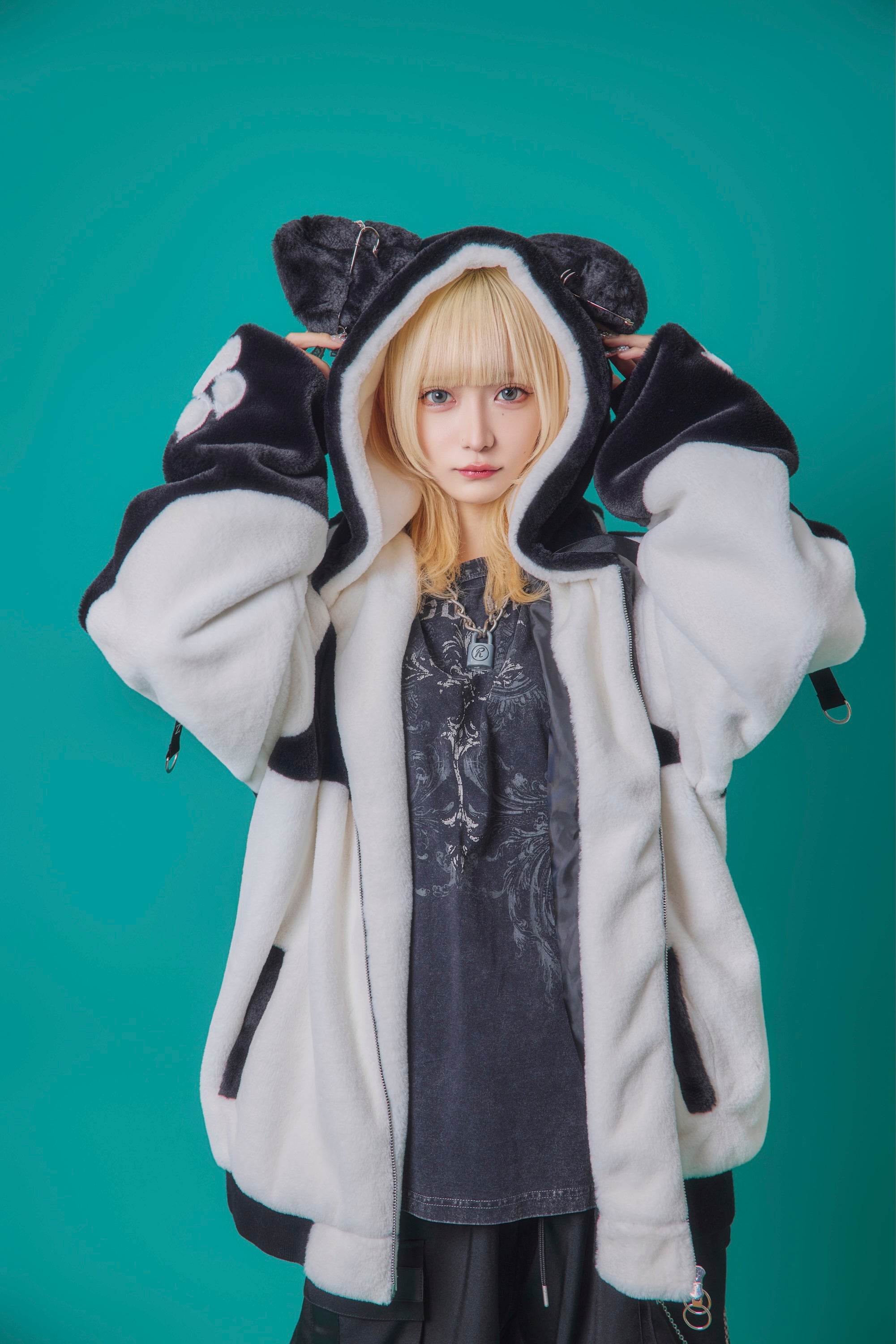 PSYCHO NATION】猫耳 ファーフードブルゾン(735403) – ring official