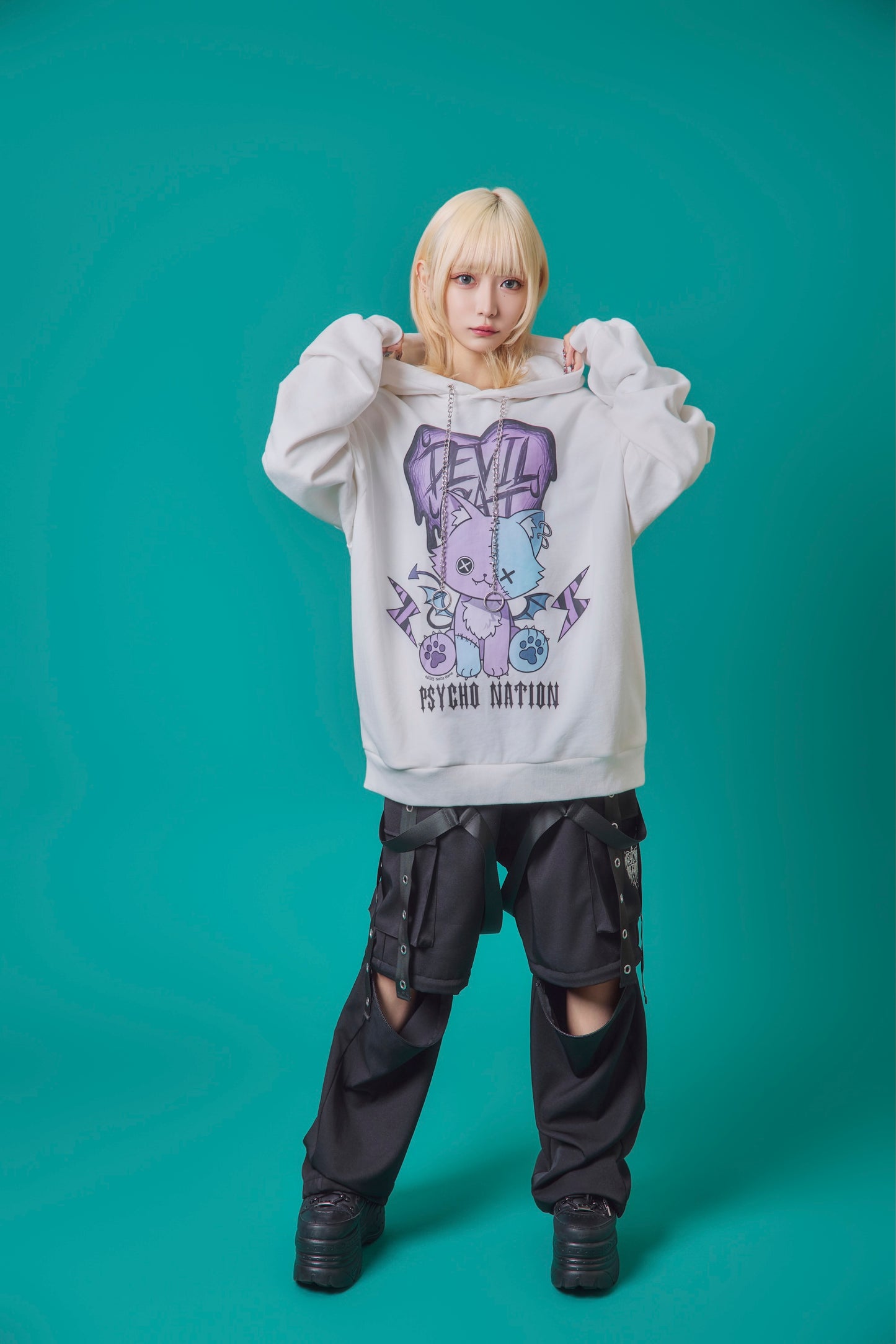 【PSYCHO NATION】× 寝田ルネ  DEVIL CATパーカー (745500)