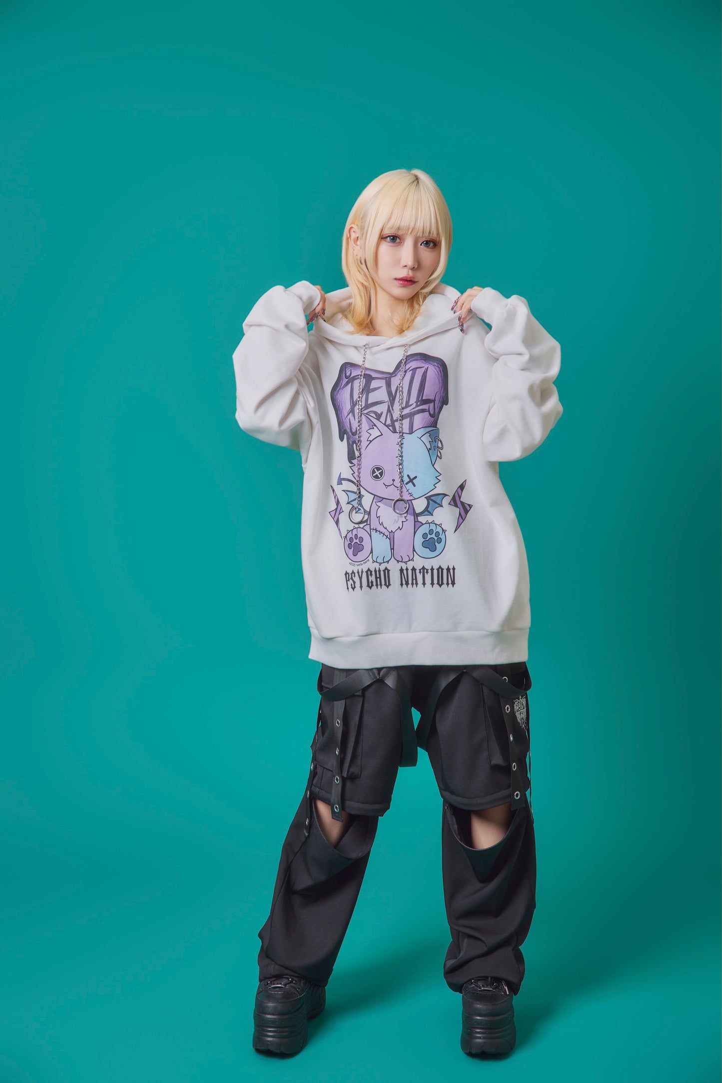 【PSYCHO NATION】× 寝田ルネ  DEVIL CATパーカー (745500)