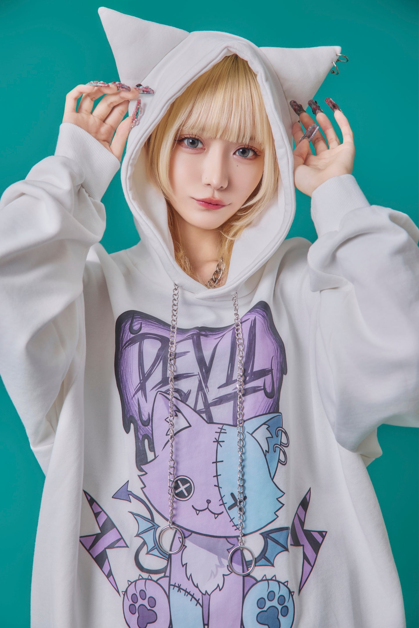 【PSYCHO NATION】× 寝田ルネ  DEVIL CATパーカー (745500)