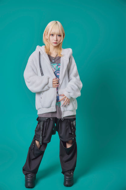 【PSYCHO NATION】クマ耳 ボア ZIP パーカー(745603)